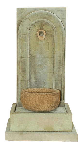Mortaio Floor Wall Outdoor Cast Stone Garden Fountain Fountain Tuscan